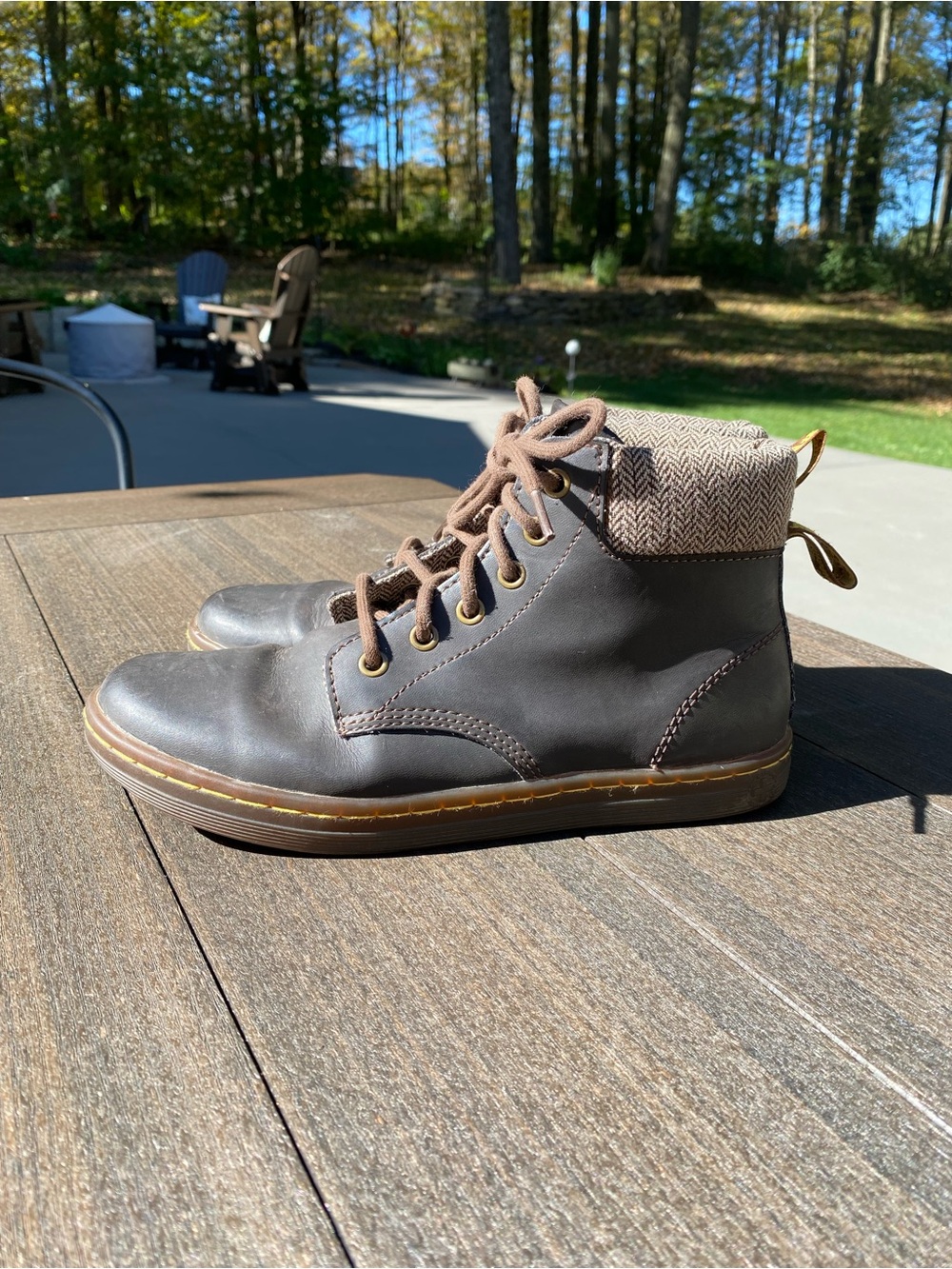 Dr Martins Brown Lace-Up Casual Ankle Boots